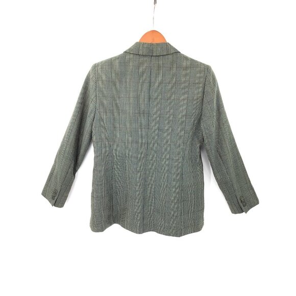 Pendleton Women's Blazer Green Plaid Size 6P 100% Virgin Wool Tailored - Picture 4 of 5